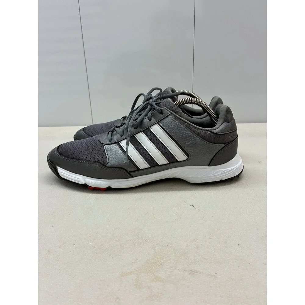 Adidas Tech Response Mens Golf Shoes Grey White Red Spiked F33551 Size 10